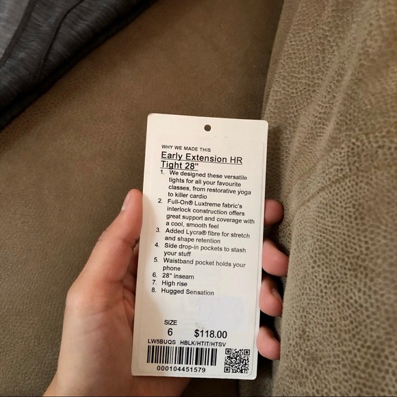 Lululemon Early Extension HR Tight 28” Size 6 - Picture 6 of 7